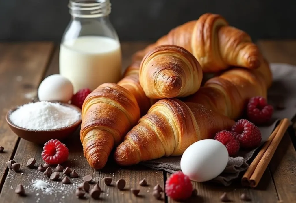 Lightly toasted croissant on a wire rack with a toaster oven in the background.